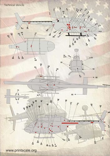 Print Scale 48060 1:48 Bell OH-58 'Kiowa'