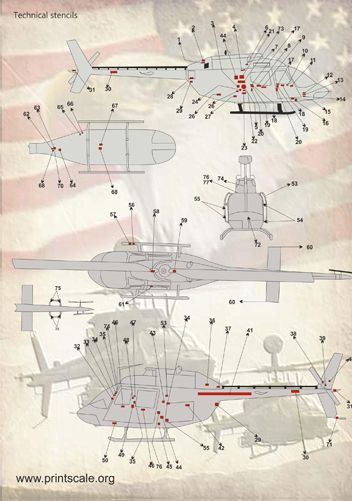 Print Scale 48061 1:48 Bell OH-58 'Kiowa'