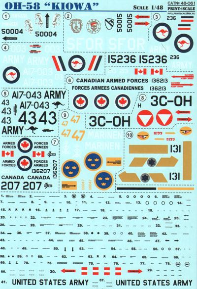 Print Scale 48061 1:48 Bell OH-58 'Kiowa'