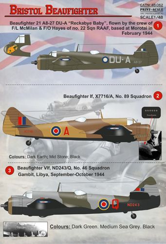 Print Scale 48062 1:48 Bristol Beaufighter