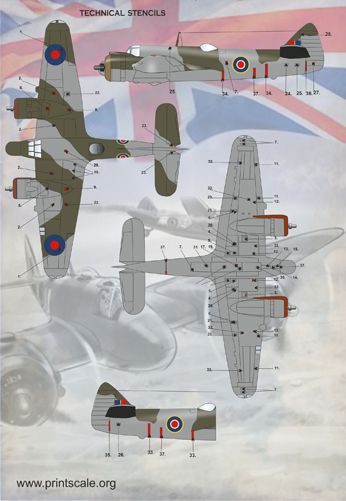 Print Scale 48062 1:48 Bristol Beaufighter