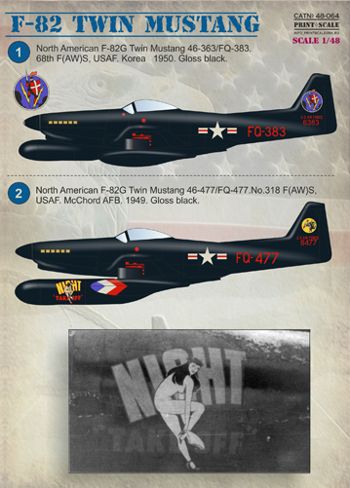 Print Scale 48064 1:48 North-American F-82 Twin Mustang