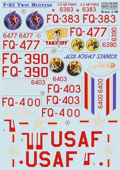 Print Scale 48064 1:48 North-American F-82 Twin Mustang