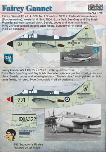 Print Scale 48069 1:48 Fairey Gannet