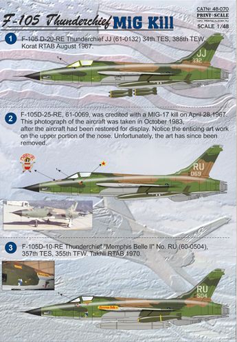 Print Scale 48070 1:48 Republic F-105 Thunderchief