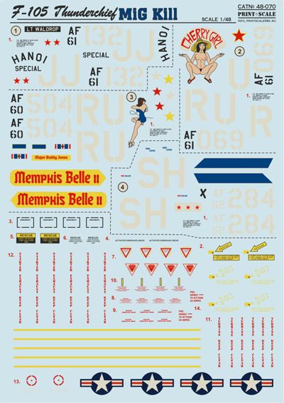 Print Scale 48070 1:48 Republic F-105 Thunderchief