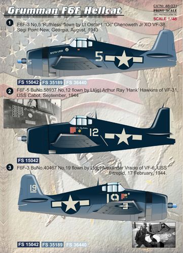 Print Scale 48071 1:48 Grumman F6F Hellcat