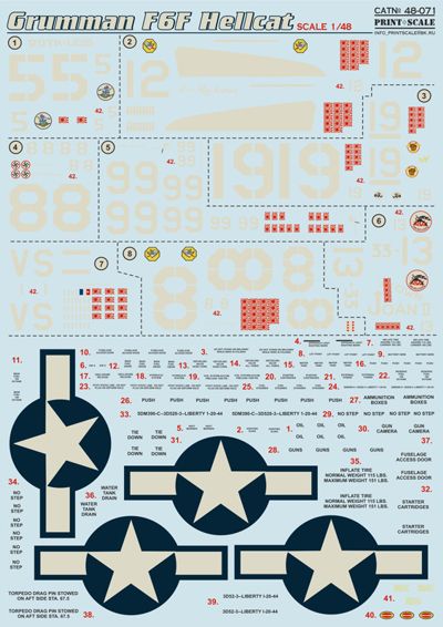 Print Scale 48071 1:48 Grumman F6F Hellcat