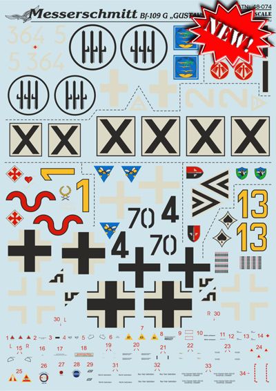 Print Scale 48074 1:48 Messerschmitt Bf-109G 'Gustav'