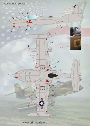 Print Scale 48076 1:48 Cessna A-37/T-37 Dragonfly