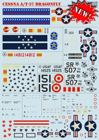 Print Scale 48076 1:48 Cessna A-37/T-37 Dragonfly