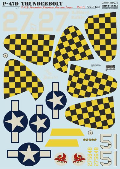 Print Scale 48077 1:48 Republic P-47D Thunderbolt 'Razorback' Aces over Europe Part 1