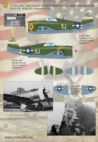 Print Scale 48078 1:48 Republic P-47D Thunderbolt 'Razorback' Aces over Europe Part 2