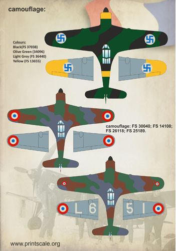 Print Scale 48079 1:48 Morane-Saulnier MS.406C1