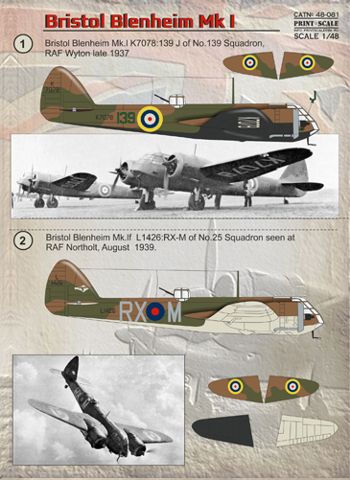 Print Scale 48081 1:48 Bristol Blenheim Mk.IF