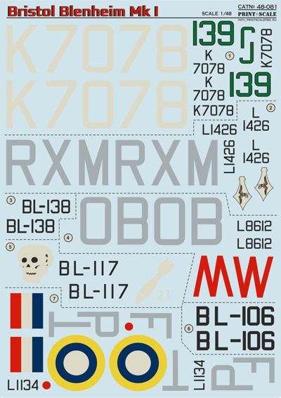 Print Scale 48081 1:48 Bristol Blenheim Mk.IF