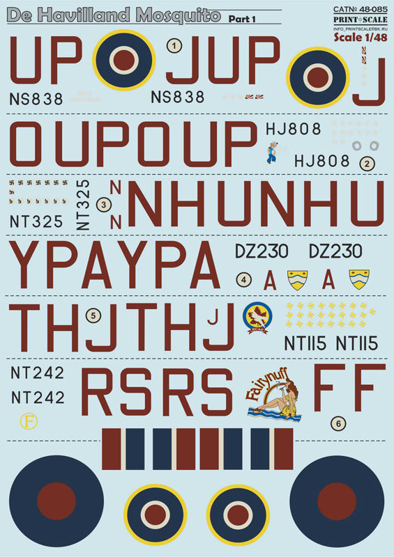 Print Scale 48085 1:48 de Havilland Mosquito Part 1