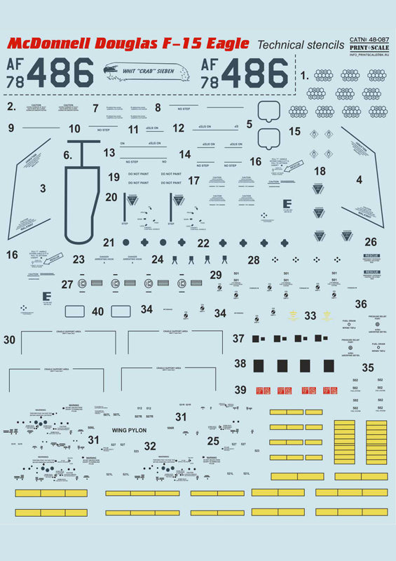 Print Scale 48087 1:48 McDonnell-Douglas F-15 Eagle