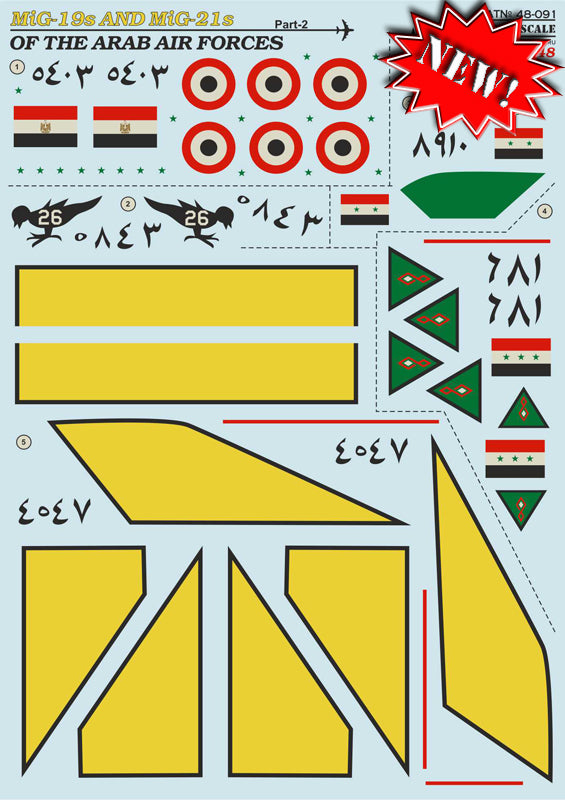 Print Scale 48091 1:48 MIG-19's & MIG-21's of the Arab Air Forces Part 2