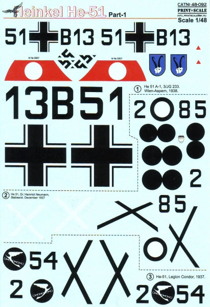 Print Scale 48092 1:48 Heinkel He-51 Part 1