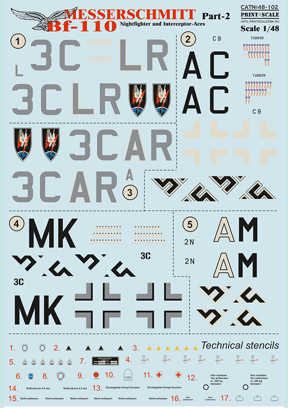 Print Scale 48102 1:48 Messerschmitt Bf-110 Part 2