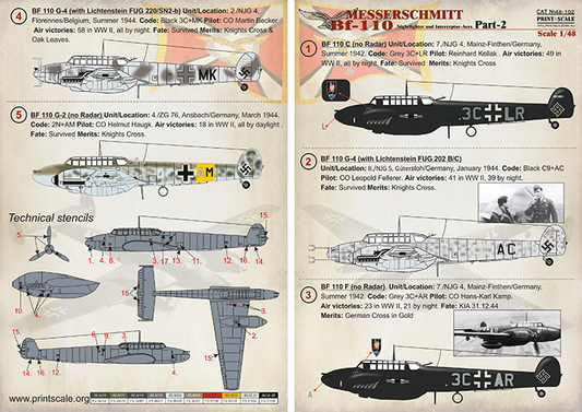 Print Scale 48102 1:48 Messerschmitt Bf-110 Part 2