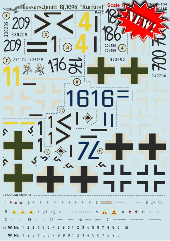 Print Scale 48104 1:48 Messerschmitt Bf-109K-4 Kurfurst Part 2