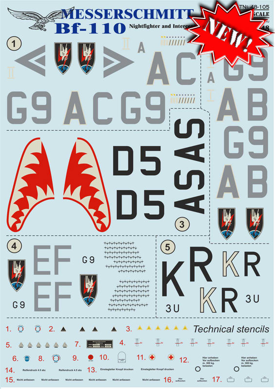 Print Scale 48105 1:48 Messerschmitt Bf-110 Part 1