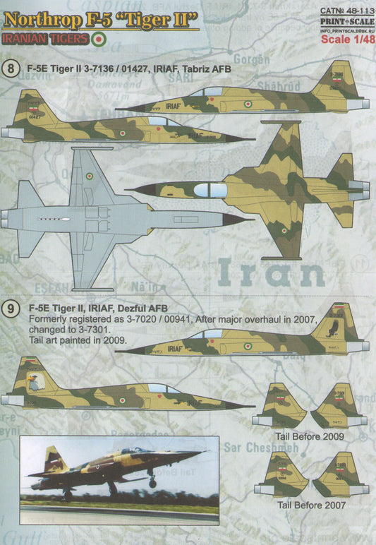 Print Scale 48113 1:48 Northrop F5E 'Tiger II' Iranian Tigers Part 1