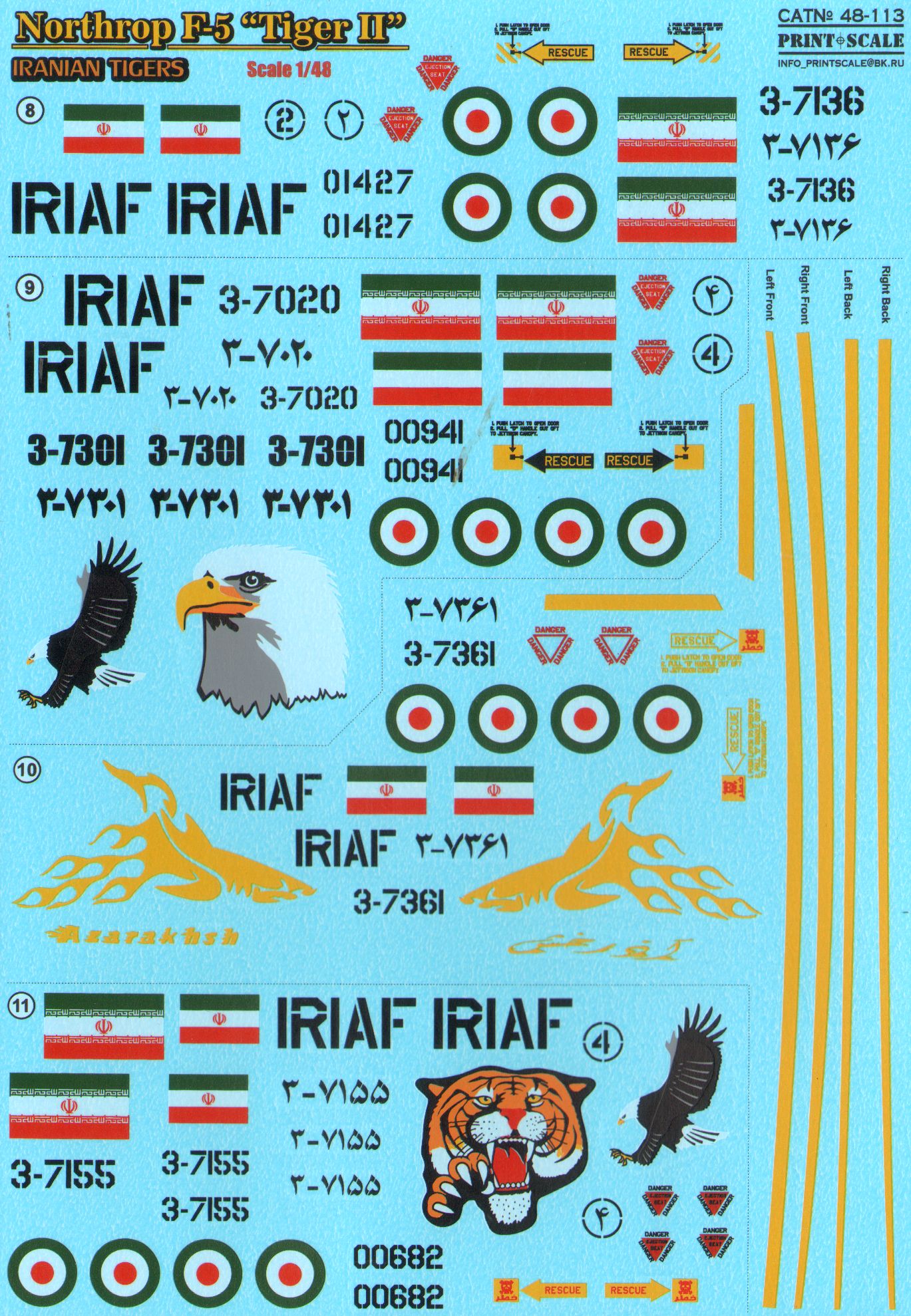 Print Scale 48113 1:48 Northrop F5E 'Tiger II' Iranian Tigers Part 1