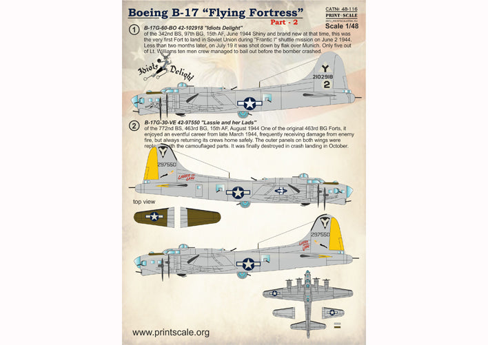 Print Scale 48116 1:48 Boeing B-17G Flying Fortress Part 2