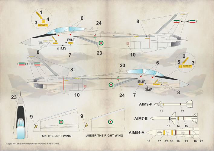 Print Scale 48117 1:48 Iranian Grumman F-14A Tomcats