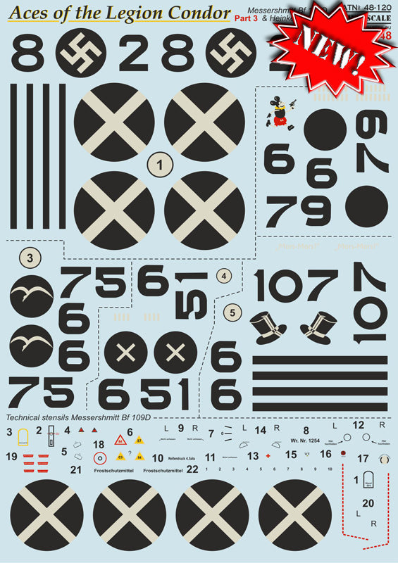 Print Scale 48120 1:48 Messerschmitt Bf-19D-1/BE-3 Aces of the Legion Condor Part 3