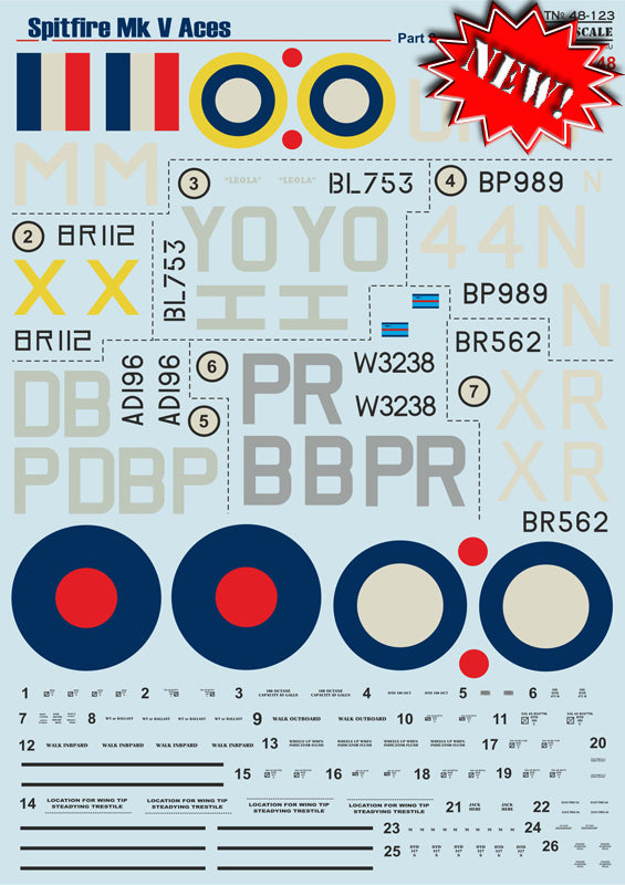 Print Scale 48123 1:48 Supermarine Spitfire Mk.VB/Mk.VC Aces Part 2