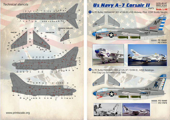 Print Scale 48127 1:48 Vought A-7E Corsair ll U.S. Navy Part 2