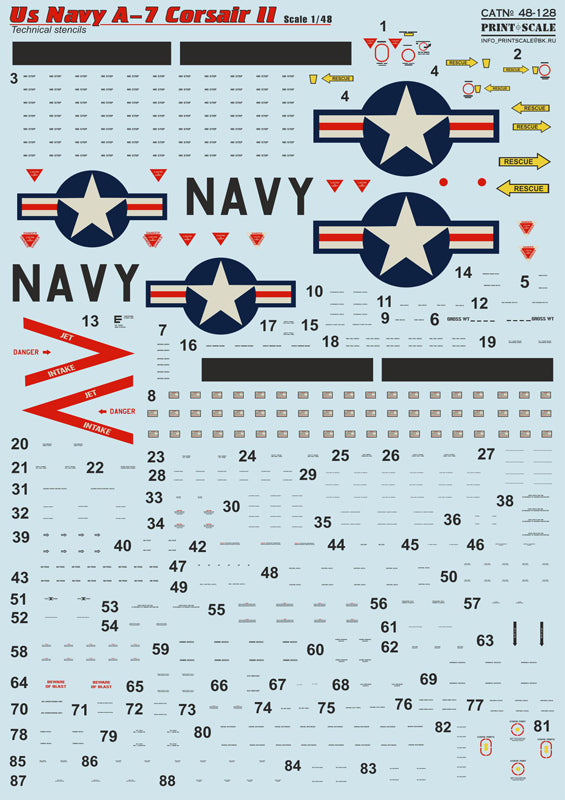 Print Scale 48127 1:48 Vought A-7E Corsair ll U.S. Navy Part 2