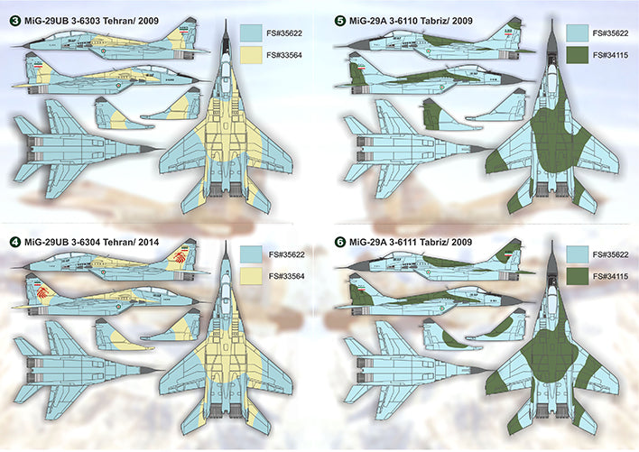 Print Scale 48129 1:48 Mikoyan MIG-29A/MiG-29UB Iranian