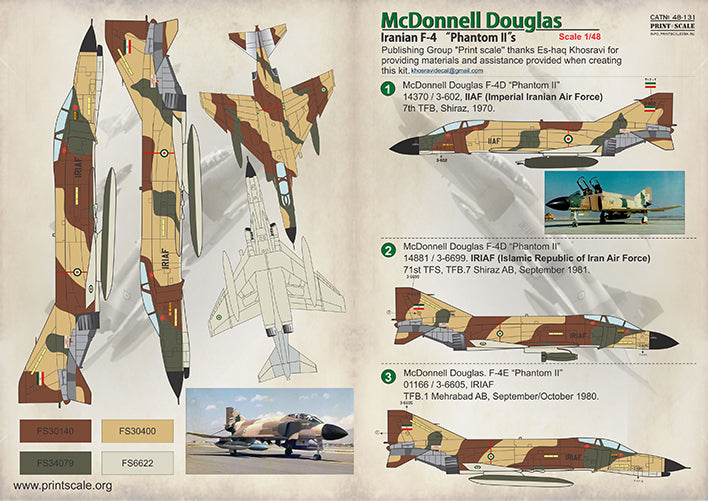 Print Scale 48131 1:48 McDonnell F-4 Phantom II Iranian