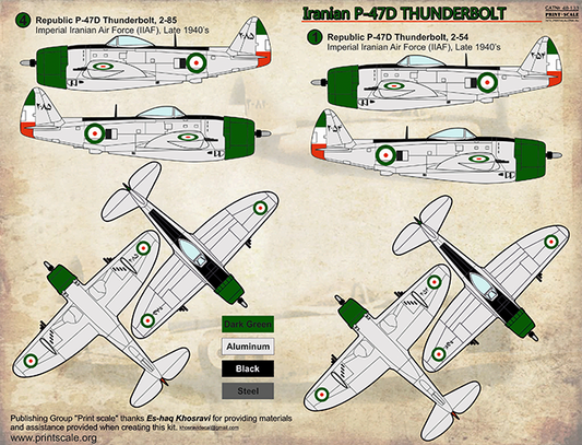 Print Scale 48133 1:48 Iranian Republic P-47D Thunderbolt