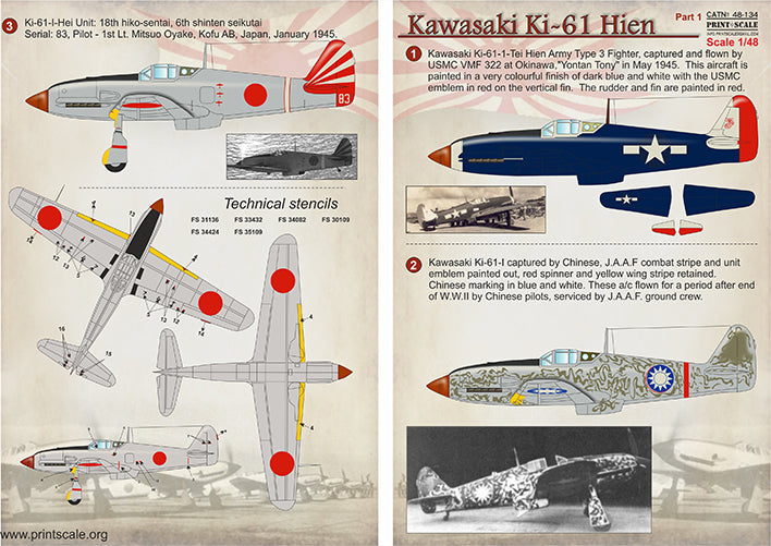 Print Scale 48134 1:48 Kawasaki Ki-61-I Hien Part 1