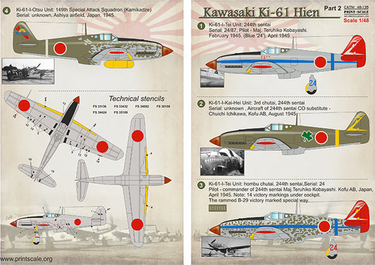 Print Scale 48135 1:48 Kawasaki Ki-61-I Hien Part 2