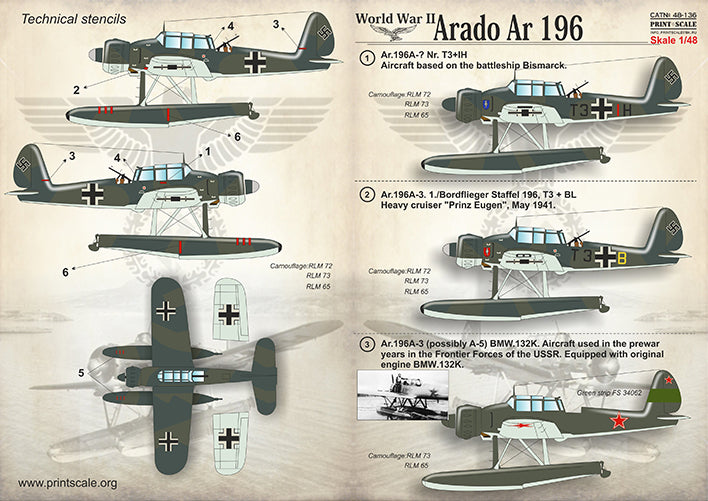 Print Scale 48136 1:48 Arado Ar-196A-3