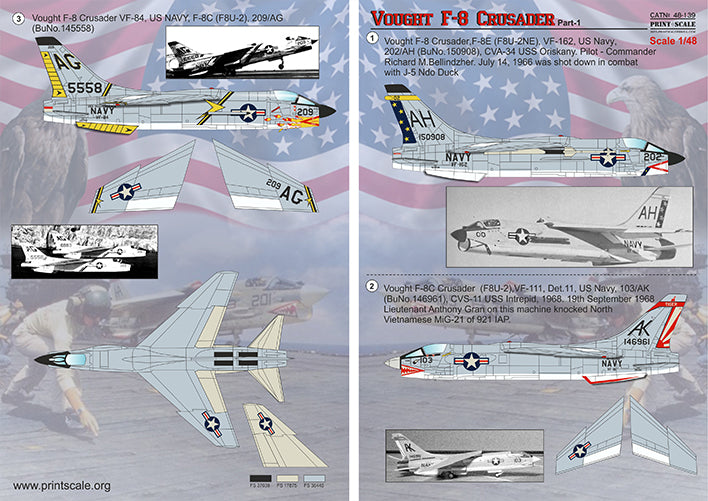 Print Scale 48139 1:48 Vought F-8C/F-8E Crusader Part 1