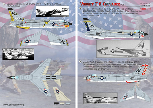 Print Scale 48139 1:48 Vought F-8C/F-8E Crusader Part 1