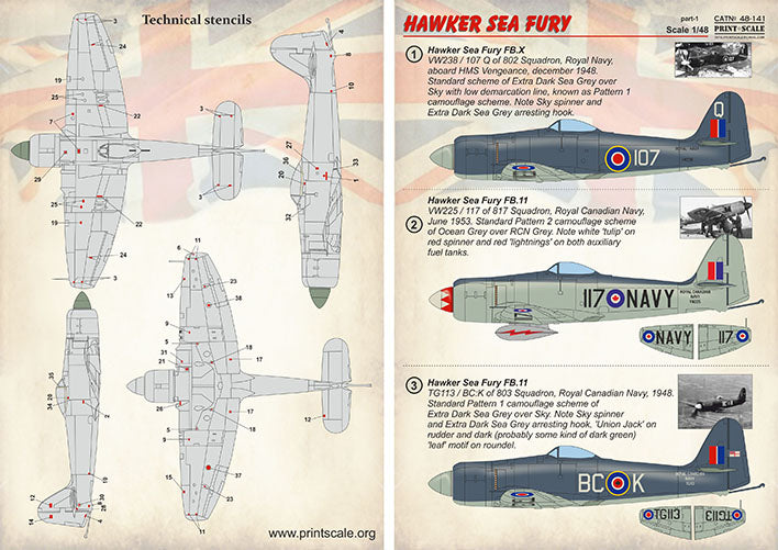 Print Scale 48141 1:48 Hawker Sea Fury Part 1