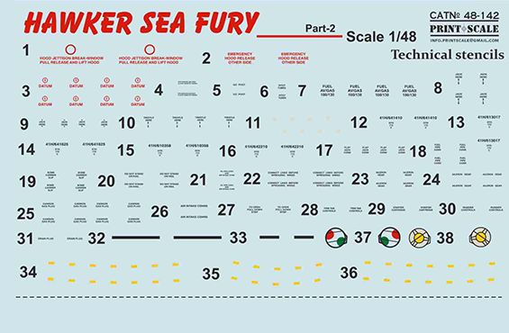 Print Scale 48142 1:48 Hawker Sea Fury Part 2