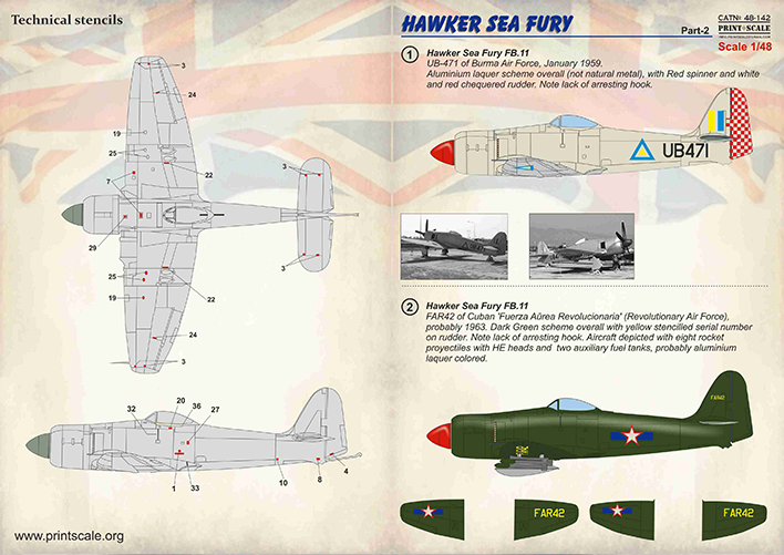 Print Scale 48142 1:48 Hawker Sea Fury Part 2