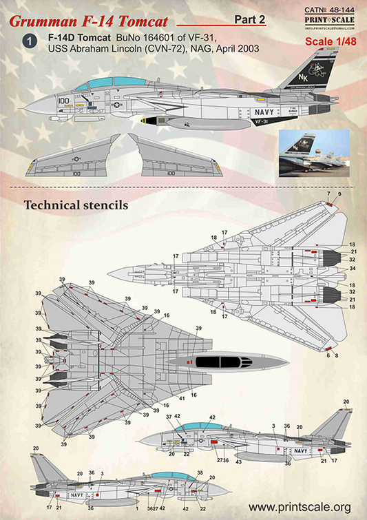 Print Scale 48144 1:48 Grumman F-14 Tomcat Part 2