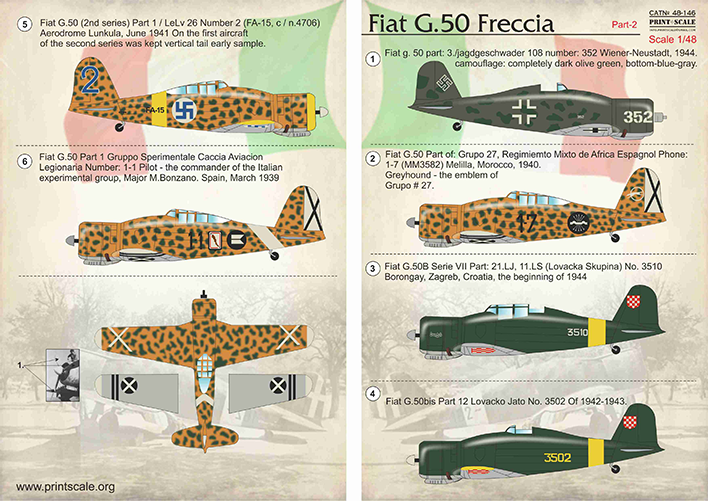 Print Scale 48146 1:48 Fiat G.50 Freccia Part 2