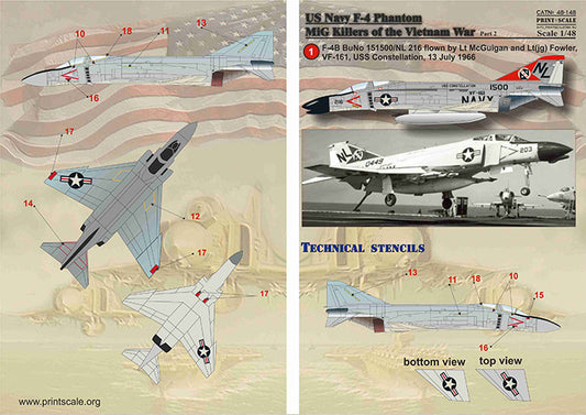 Print Scale 48148 1:48 McDonnell F-4B Phantom MIG Killers Vietnam War Part 2